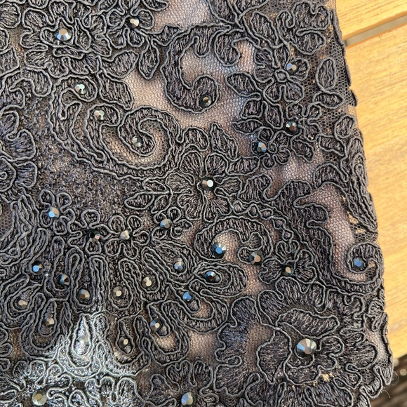 Tony Bowls Size 10 Strapless Black Lace Dress - Picture 4 of 11